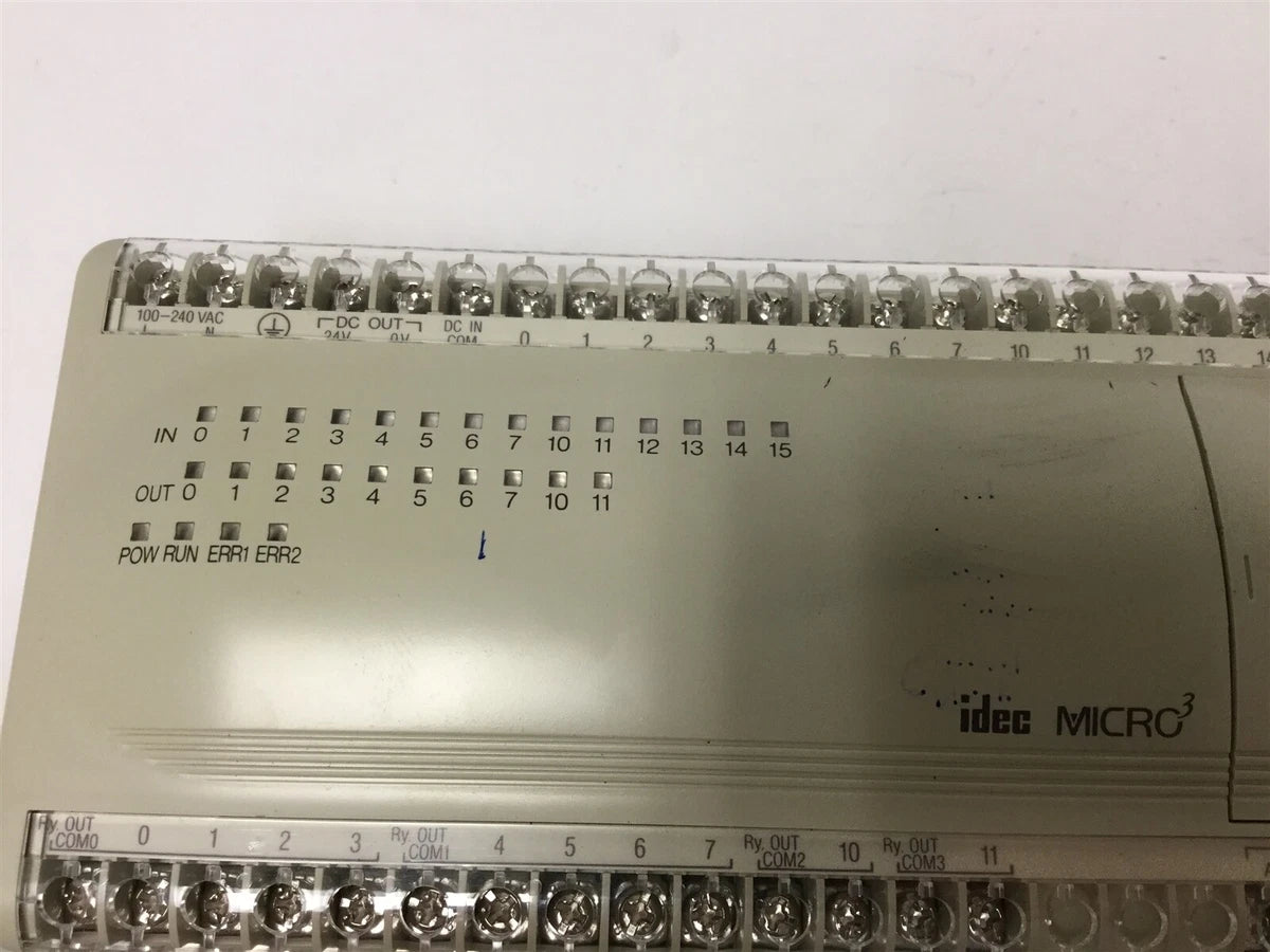 Idec FC2A-C24A1 Micro3 PLC I/O Module 100-240VAC, 14x 24VDC In /10x Relay Out