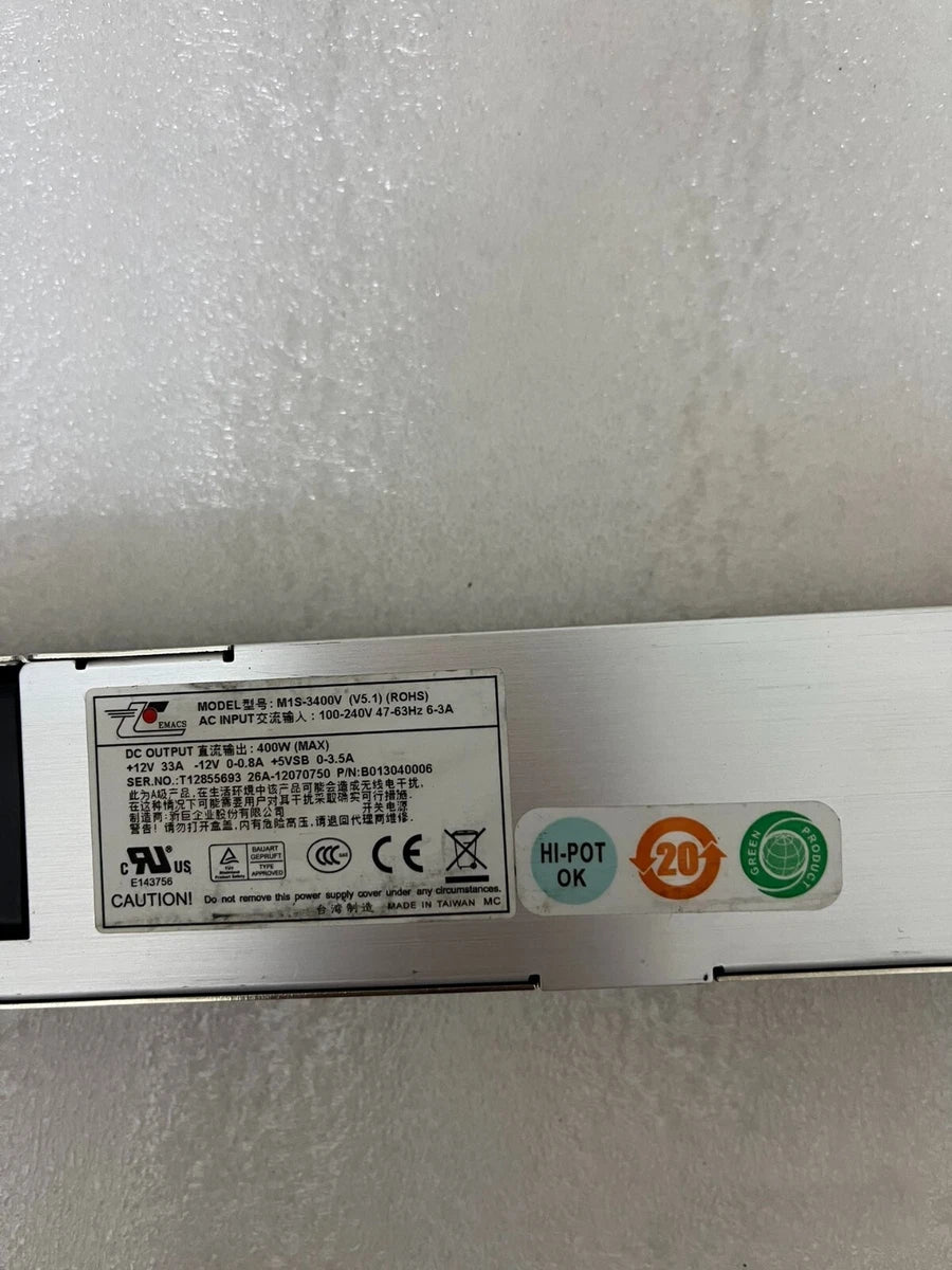 Zippy M1S-3400V Server Power Supply Redundant Module 400W Tested