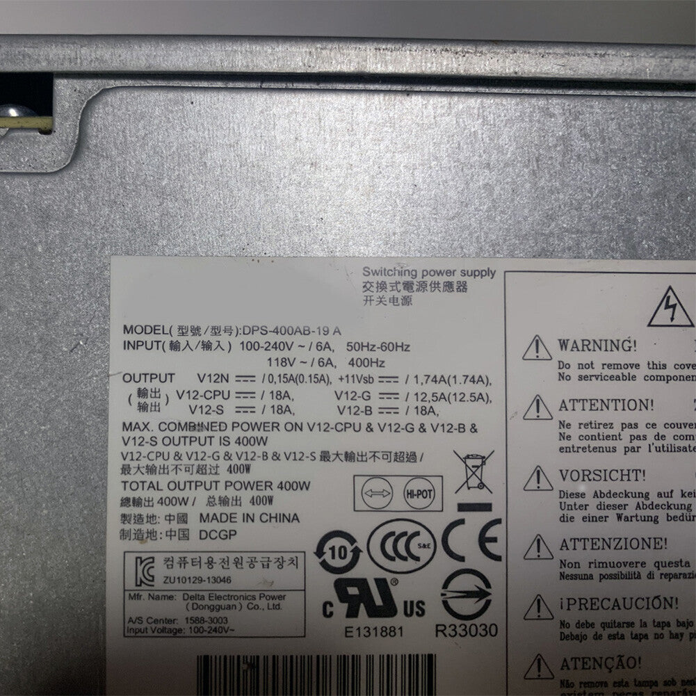 For HP Z230 CMT Power Supply 704427-001 705045-001 DPS-400AB-19 A 400W
