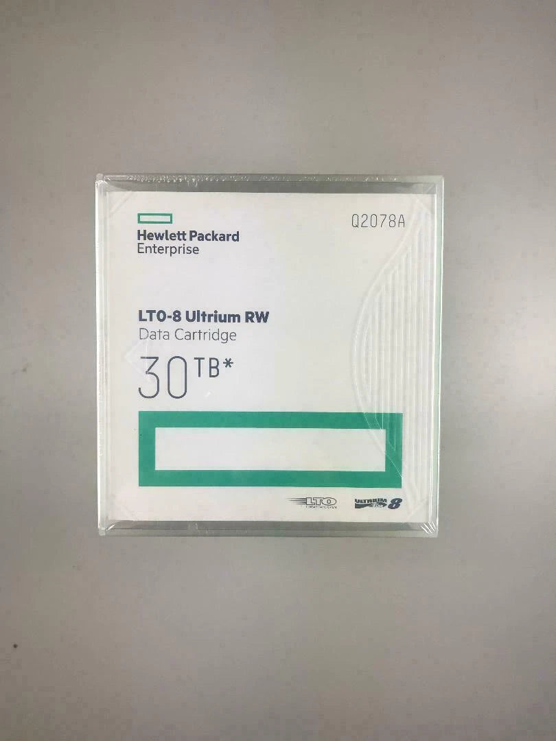 HP / HPE LTO-8 Cartridge # Q2078A Ultrium 30TB- Tape Drive Storage / Brand New