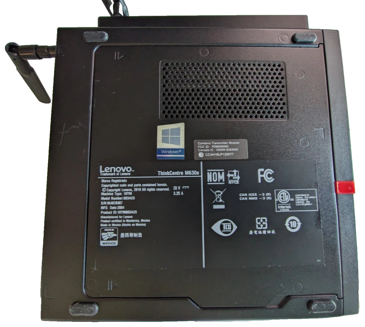 Lenovo Thinkcentre M630e i3-8145U 1.20GHz - 8GB 256GB SSD Win11 (No Power Cable