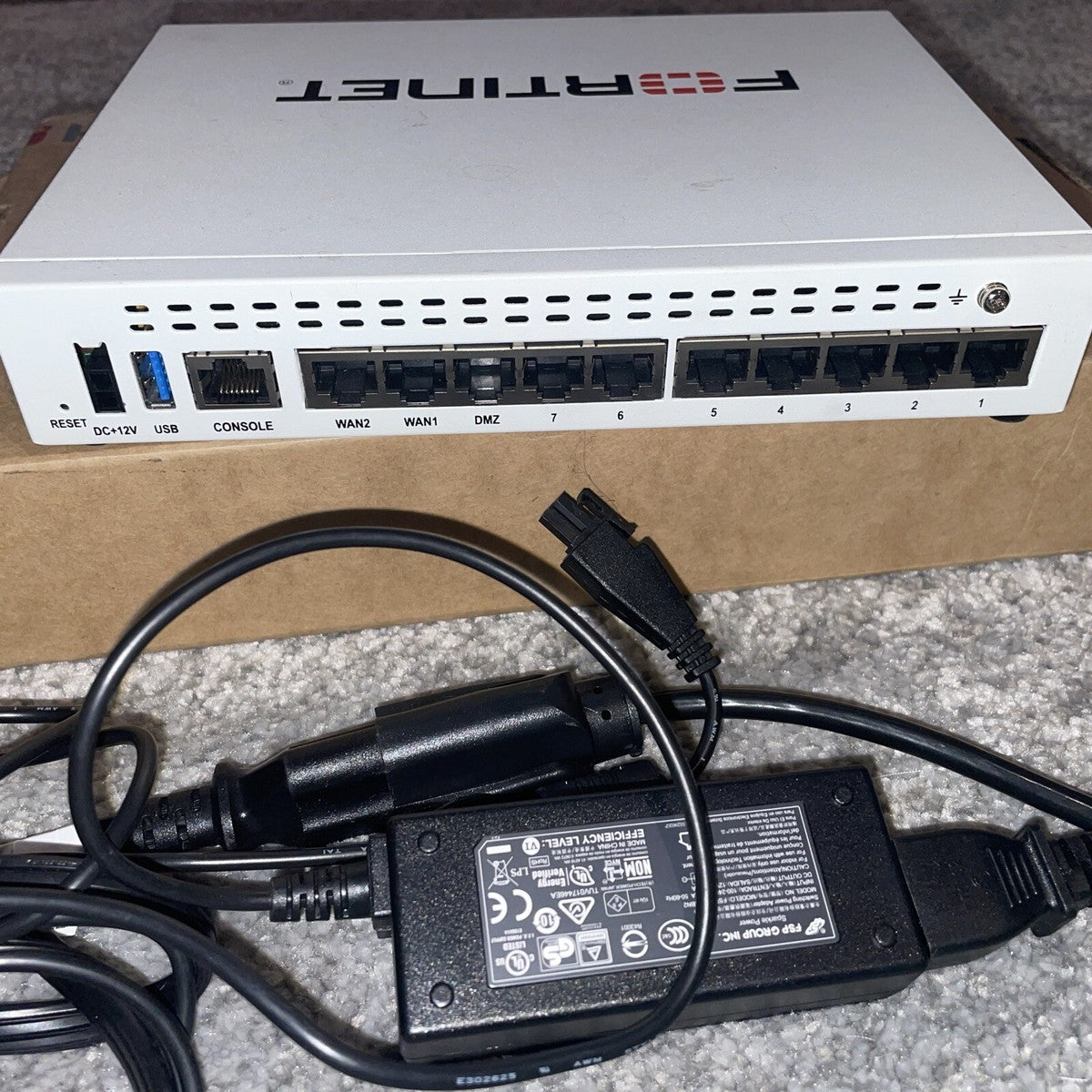 Fortinet Fortigate FG-60E Network Security Firewall with Adapter 60E