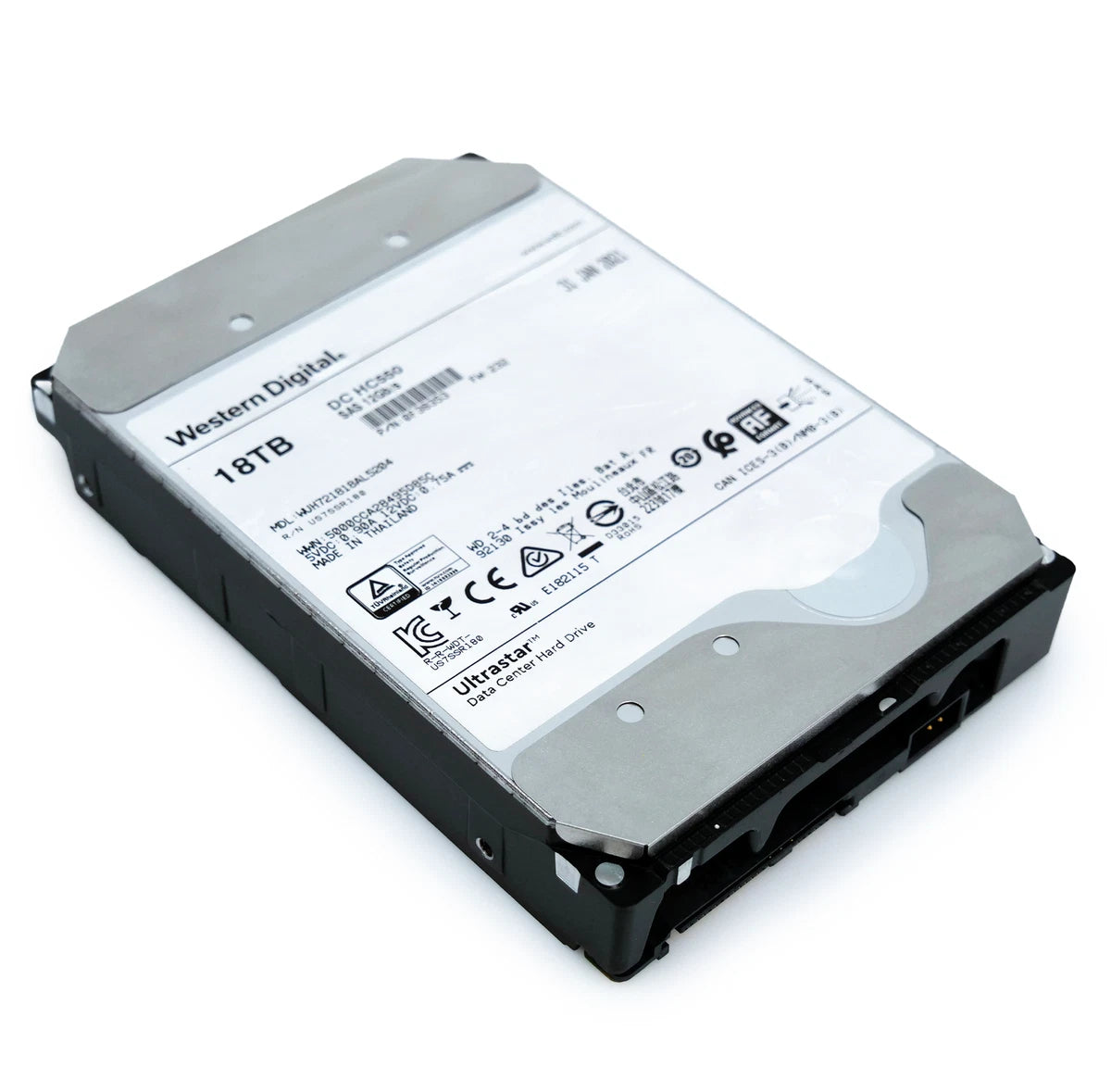 WD Ultrastar DC HC550 18TB SAS 12GB/s 3.5" HDD WUH721818AL5204 0F38353