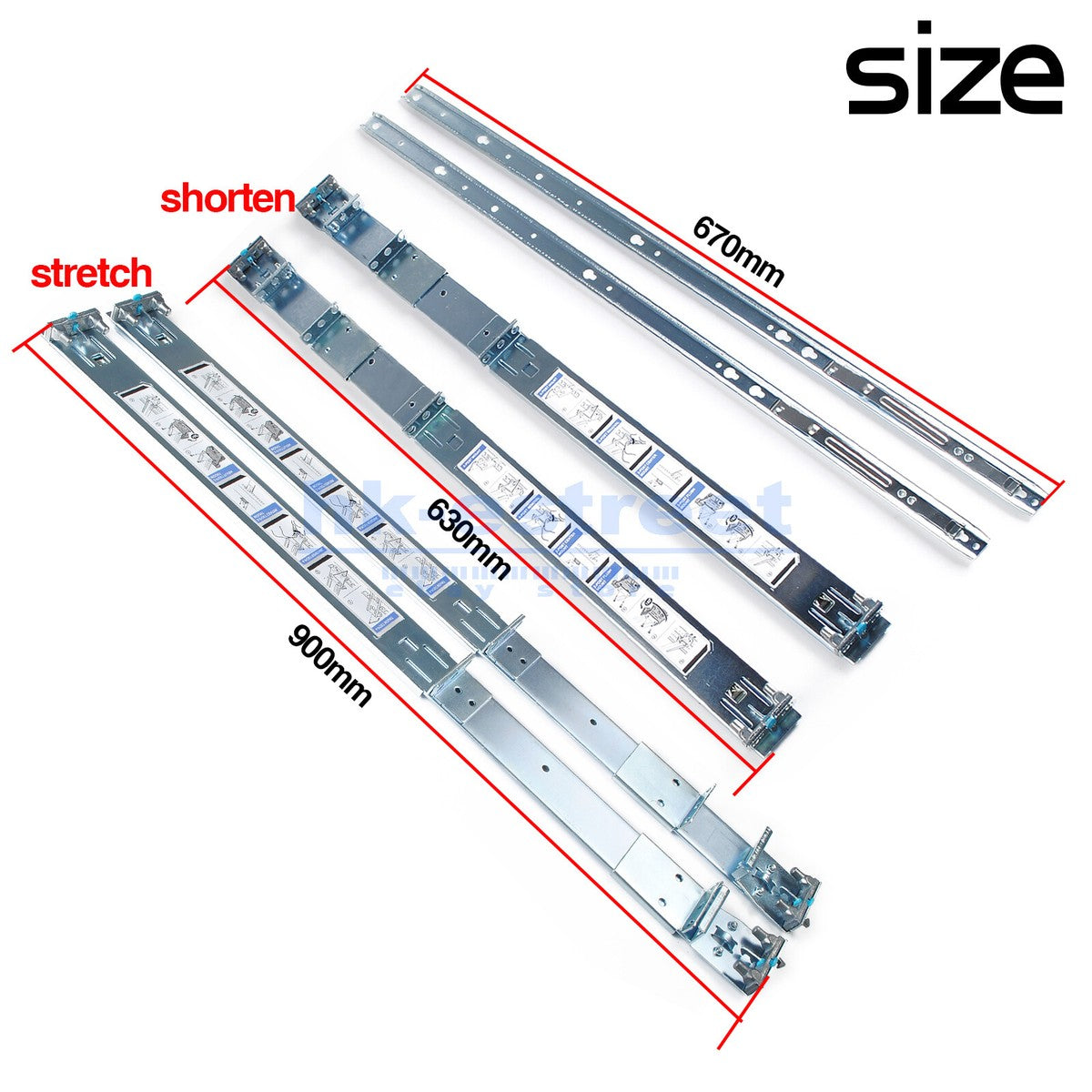 NEW Dell PowerEdge R320 R420 R620 1U A8 Rail Kit 53D7M 053D7M |175402789847