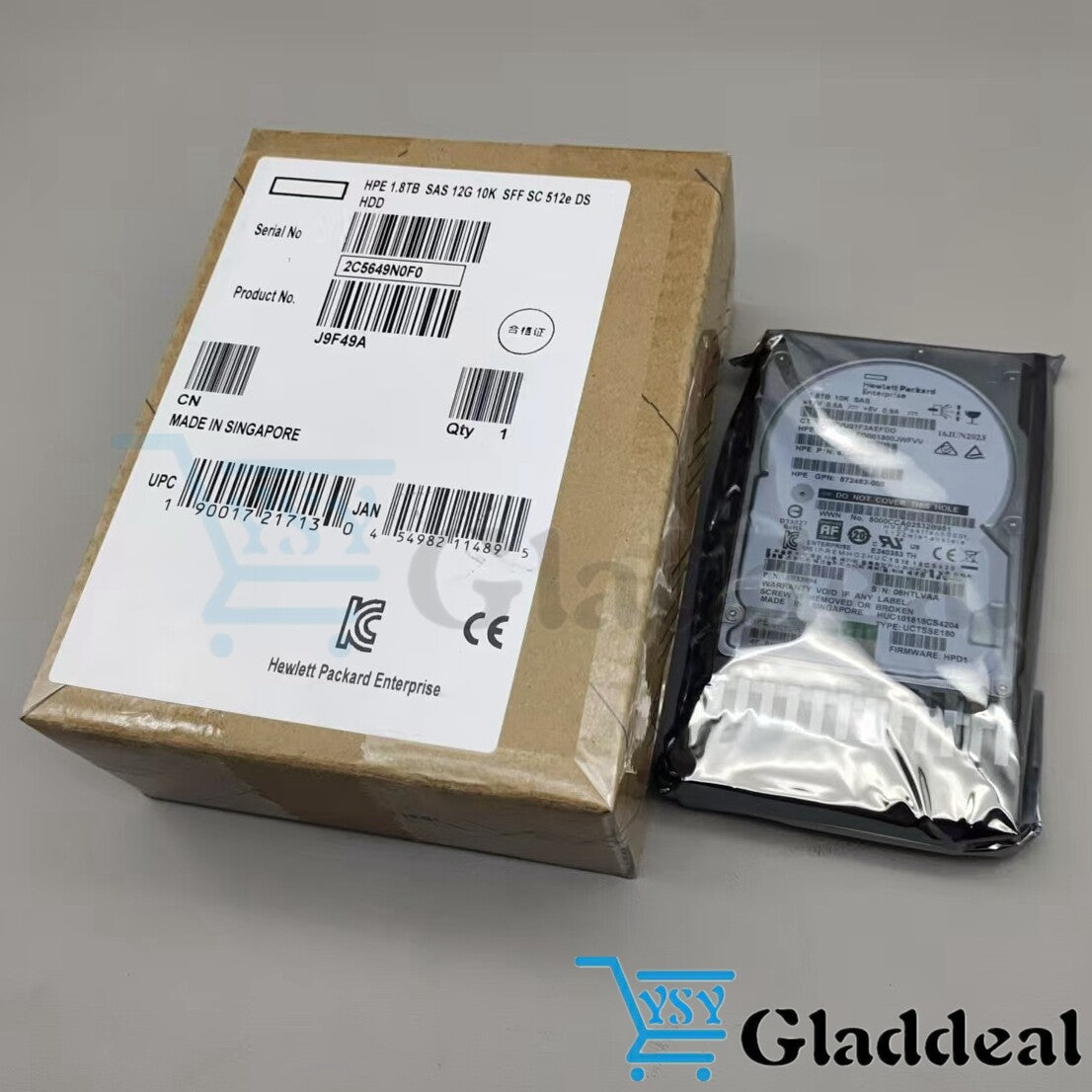 New J9F49A 787649-001 HPE MSA 1.8TB 2.5" SAS 10K 12G SFF BC HDD Hard Drive