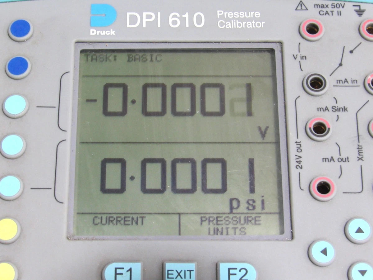 Druck DPI 610 Portable Pressure Calibrator 5 psi g P/N DK344 Power Tested