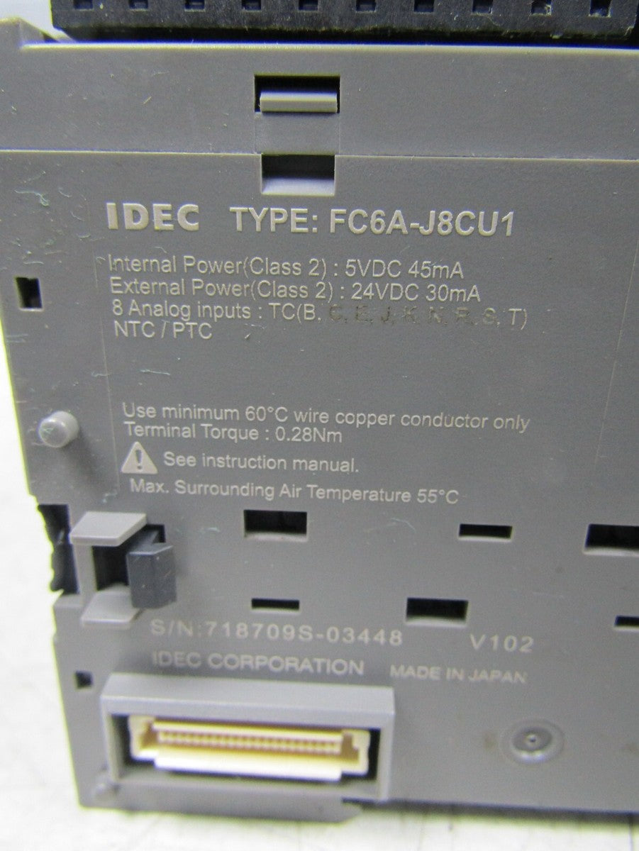 IDEC MICROSMART FC6A-C24R1AE & IDEC FC6A-J8CU1