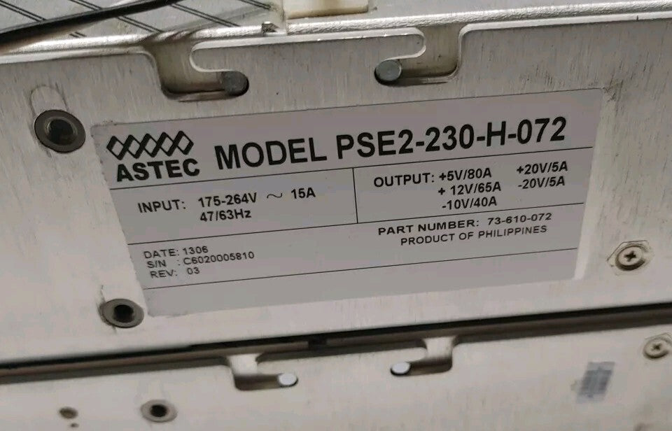 73-690-4096 Emerson MVP SERIES MP1-3L-1L-1P-1P-30 ASTEC PSE2-230-H-072 P/N