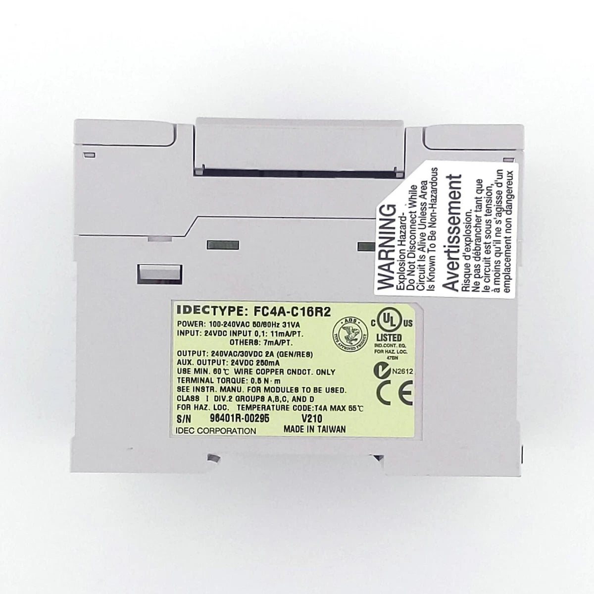 Idec FC4A-C16R2 MicroSmart PLC Module 100-240VAC 50/60Hz 31VA w/ 60 Day Warranty
