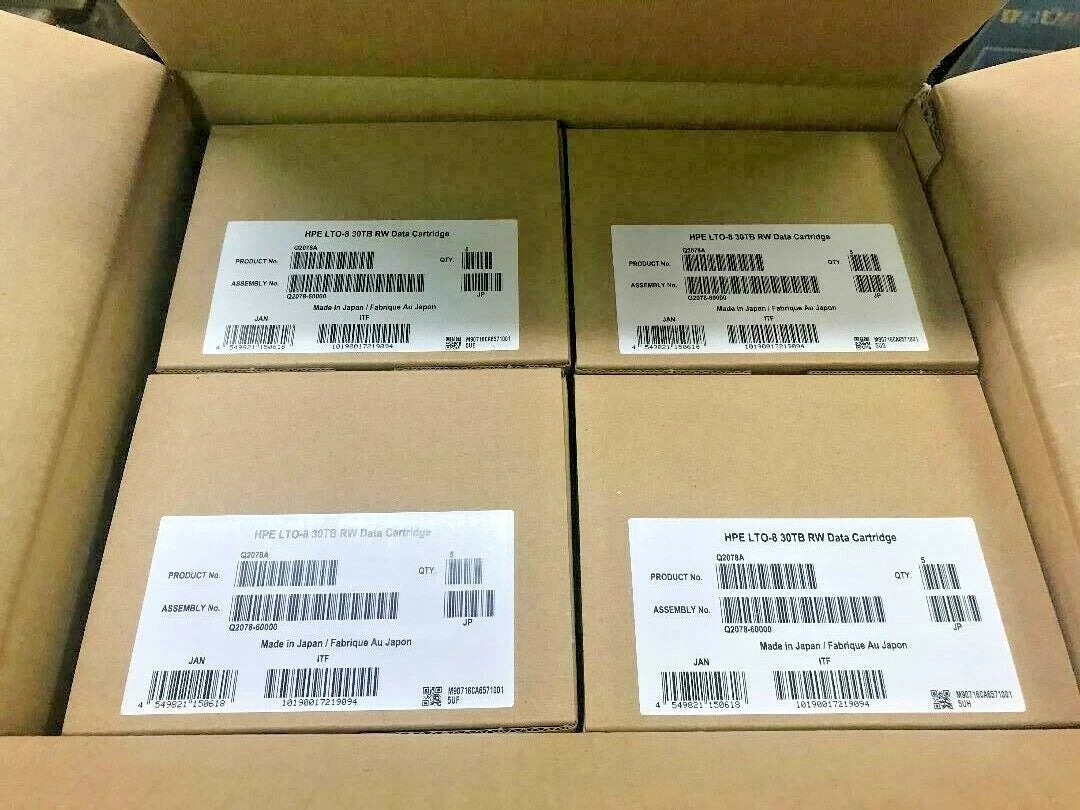 HP/ HPE LTO-8 Tape Cartridge (20 PACK #Q2078A Ultrium 30TB - Brand New