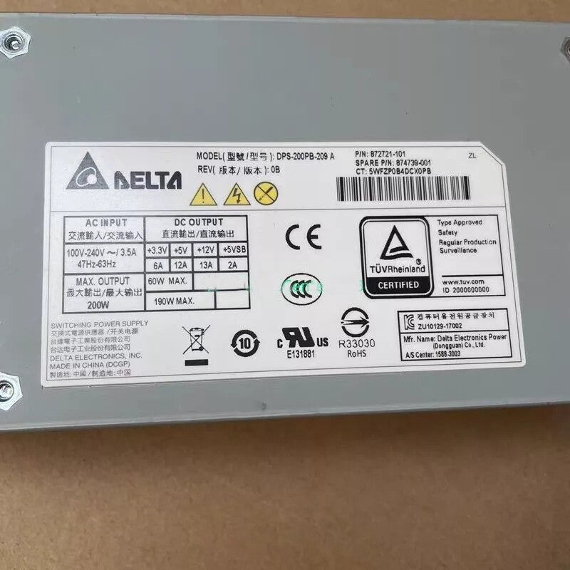 DPS-200PB-209 HP ProLiant MicroServer G10 Power Supply 200W Delta A 872721-101
