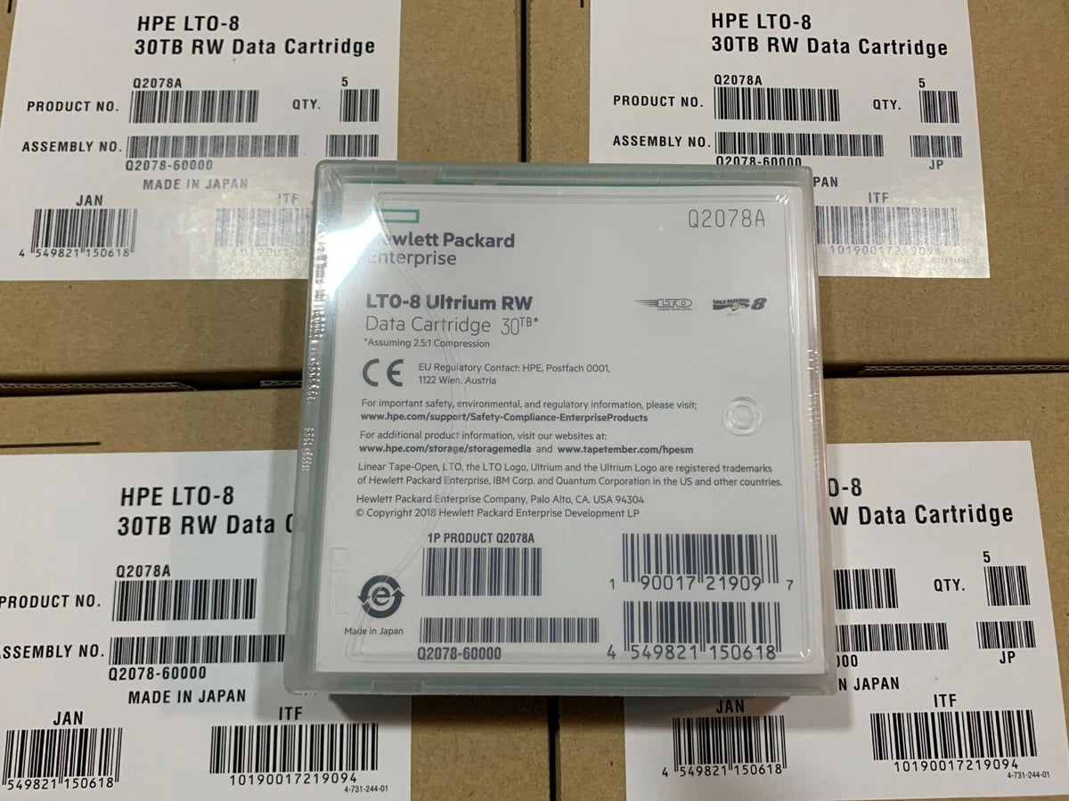 HP/ HPE LTO-8 Tape Cartridge (20 PACK #Q2078A Ultrium 30TB - Brand New