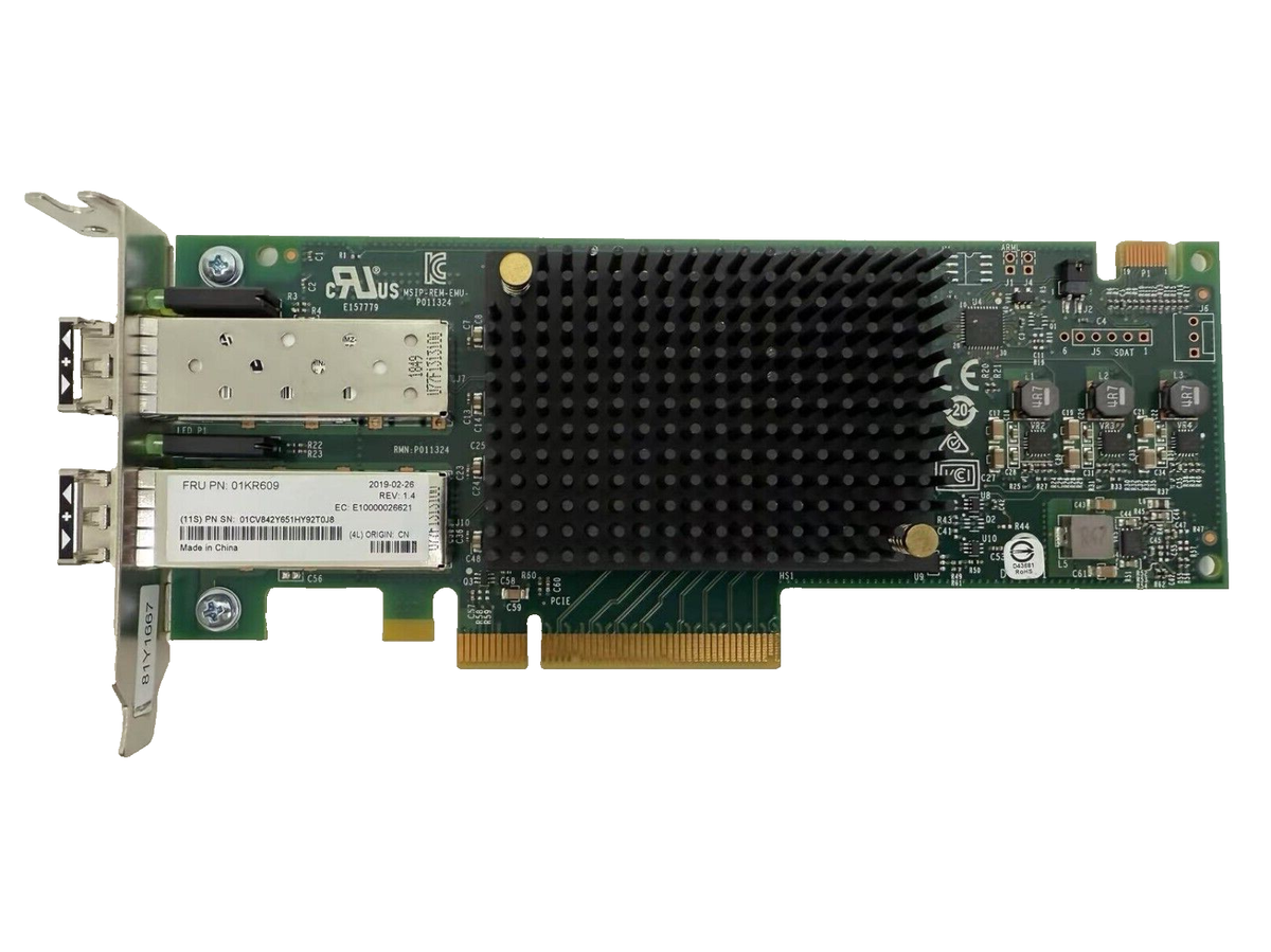 Emulex LPe31002-M6 P011324-21G Dual Port Dual Port Fiber Channel 16Gb 01KR609