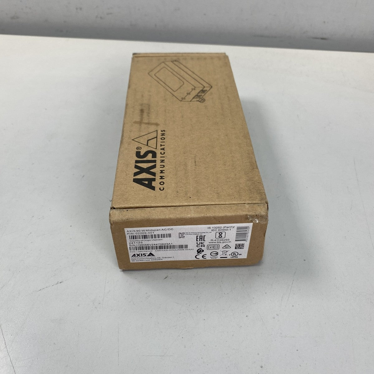 Axis 90W AC/DC PoE Midspan -02209-001