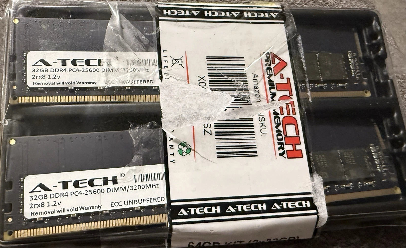 A-Tech 64GB Kit 2x 32GB PC4-25600 Laptop SODIMM DDR4 3200 MHz 260-Pin Memory RAM