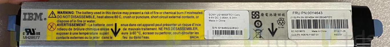 IBM 00Y4643 Li-ion Battery Module - Label | Alo Tech Solutions
