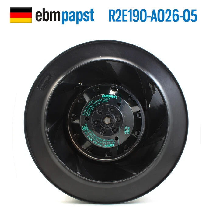 ebm-papst R2E190-AO26-05 Centrifugal Cooling Fan 230V for CNC Automation