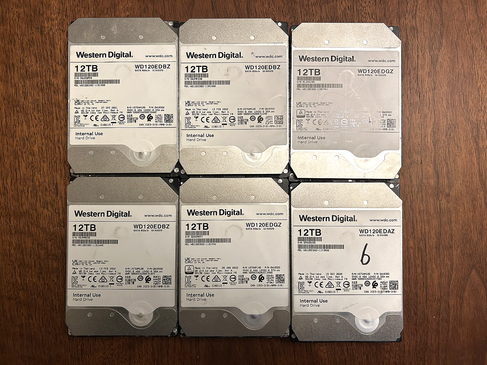 WD Ultrastar 12TB Enterprise HDD – Helium CMR SATA 7200RPM – Tested – Qty Availa