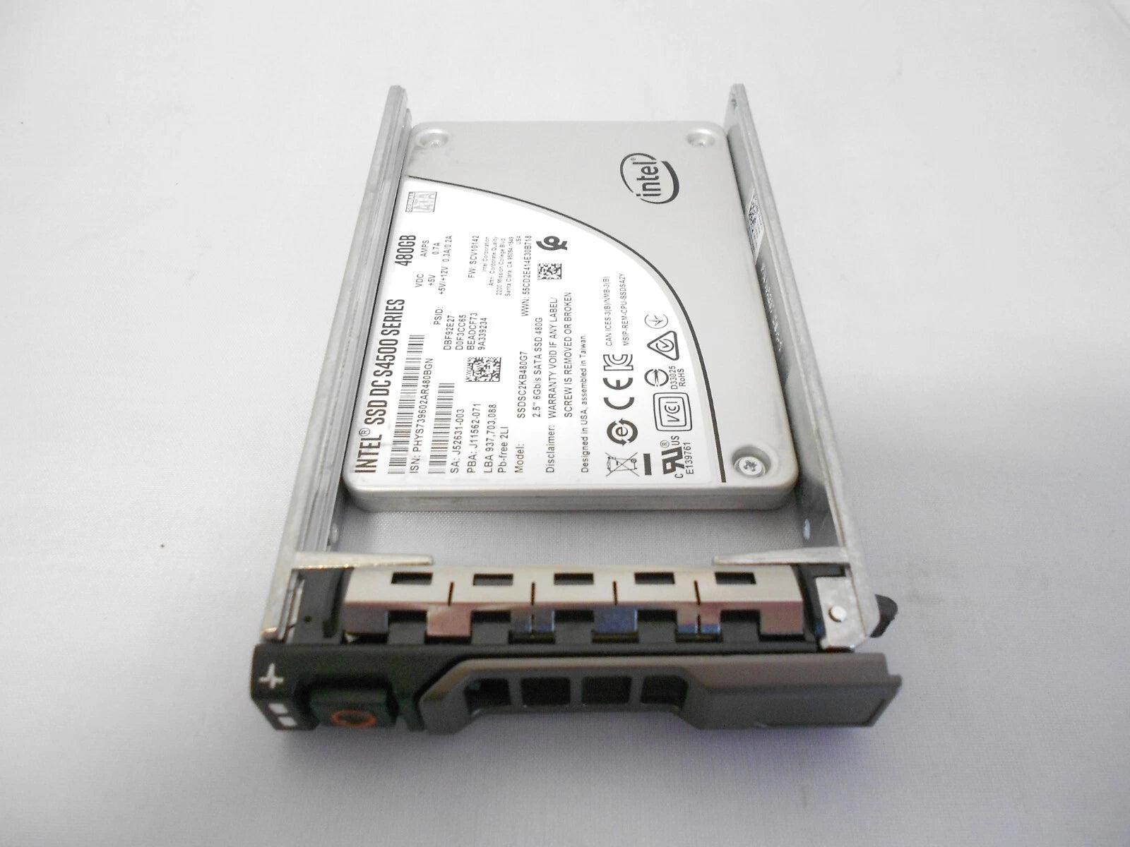 Intel 480GB SATA III SSD 2.5'' Hard Drive Dell Server R620 R630 R710 R720 R730