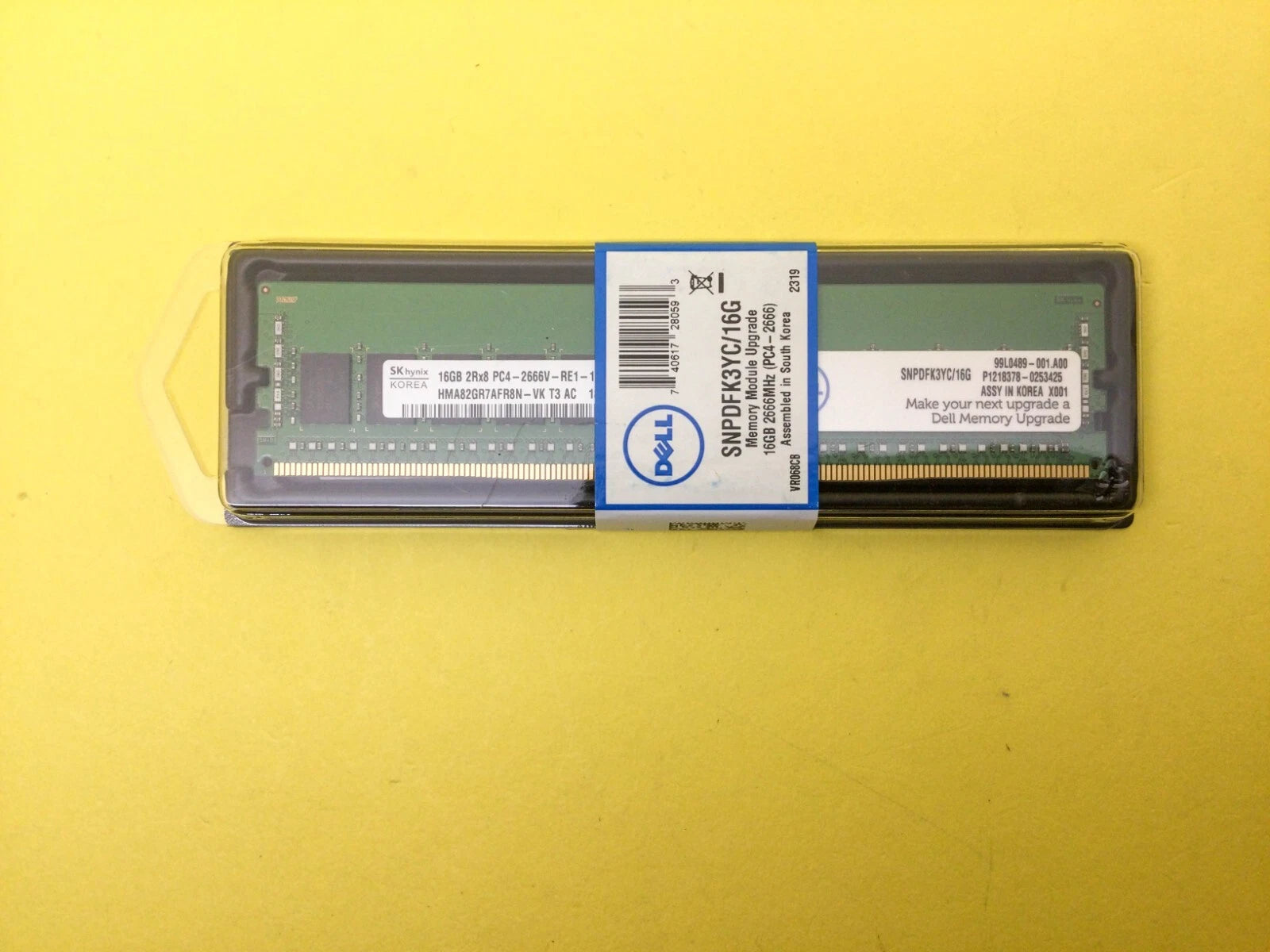 DELL 16GB 2RX8 PC4-2666V RDIMM SERVER MEMORY SNPDFK3YC/16G New Sealed