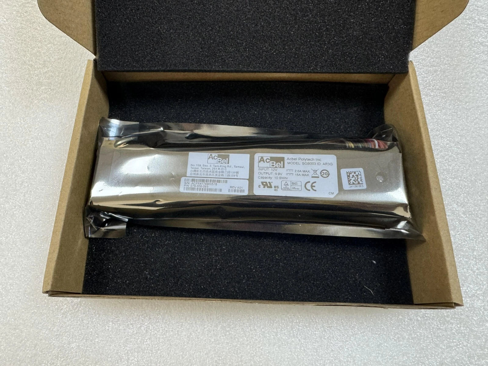 EMC VNX3100 3150 3200 Controller Battery narrow connector 078-000-093