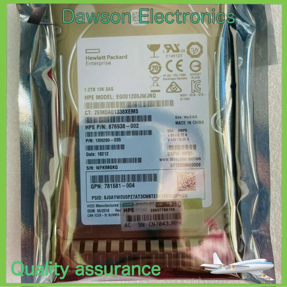 HP 781518-B21 1.2TB 12G SAS 10K 2.5" SFF SAS HDD 781578-001 New