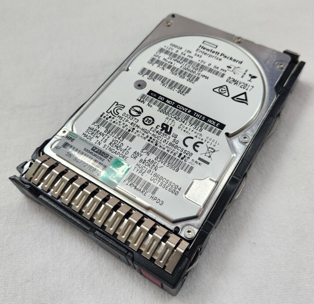 HP 781577-001 600GB 10K 12Gbps 2.5'' SAS Hard Disk Drive HDD | Smart Carrier