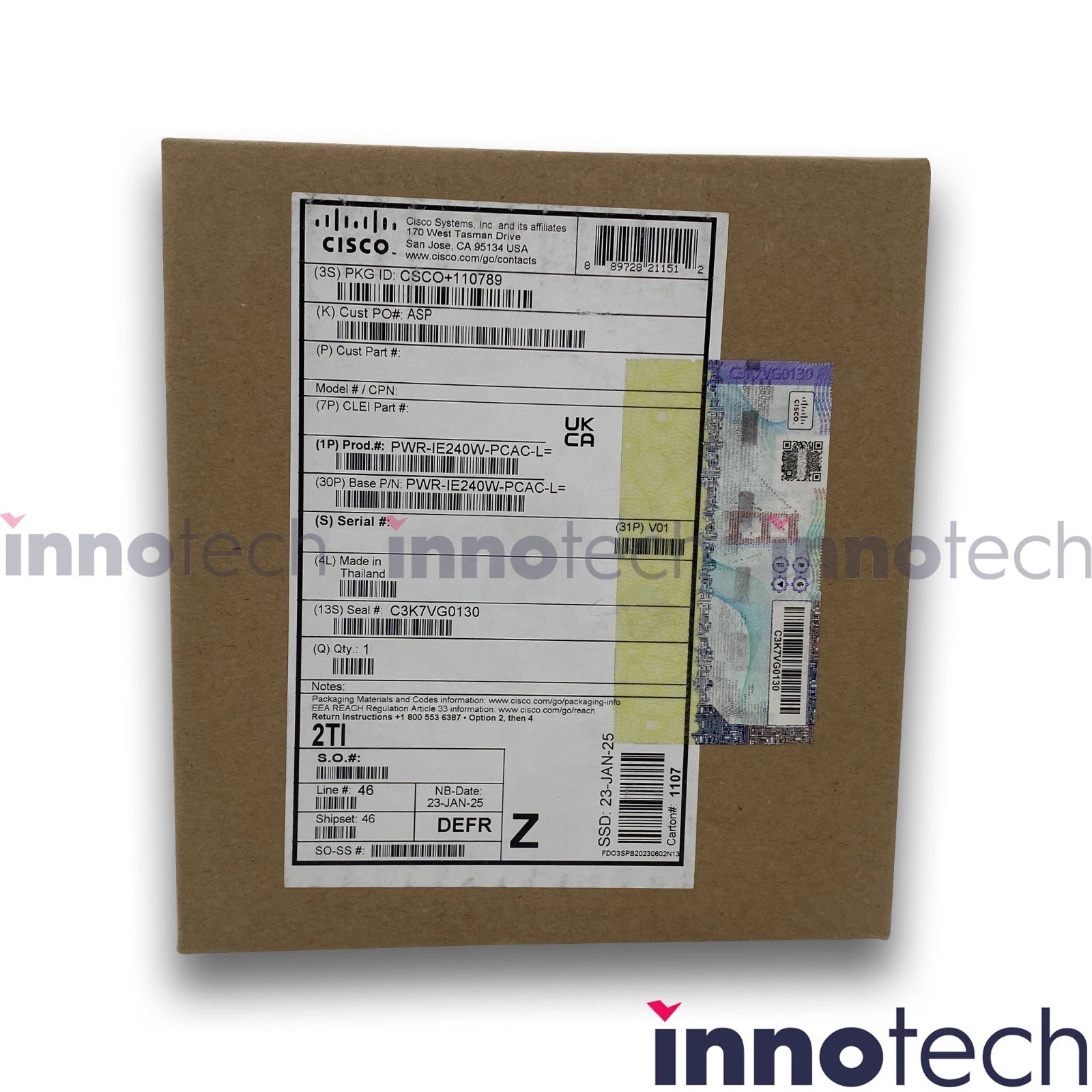 Cisco Systems PWR-IE240W-PCAC-L Power Supply AC 100-240V 240 Watt New Sealed