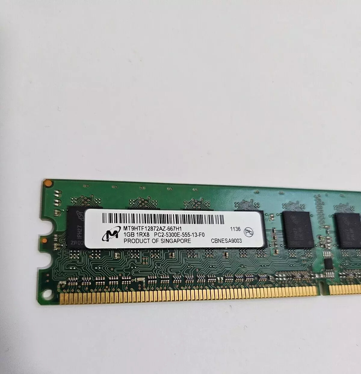 Micron 1GB DDR2 PC5300 PC2-667 ECC 1.8v 1RX8 240Pins 128MX72 Server Memory - MT9HTF12872AZ-667H1