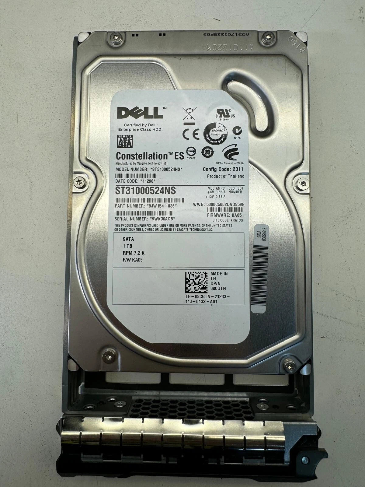 Dell 1TB 7.2K RPM 32MB Cache SATA 3.5" Internal Desktop HDD Hard Drive