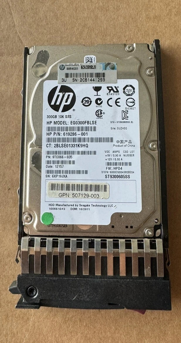 HP 300GB 10K 2.5 6G SAS DRIVE 507127-B21 507284-001 ST9300603SS |156284449374