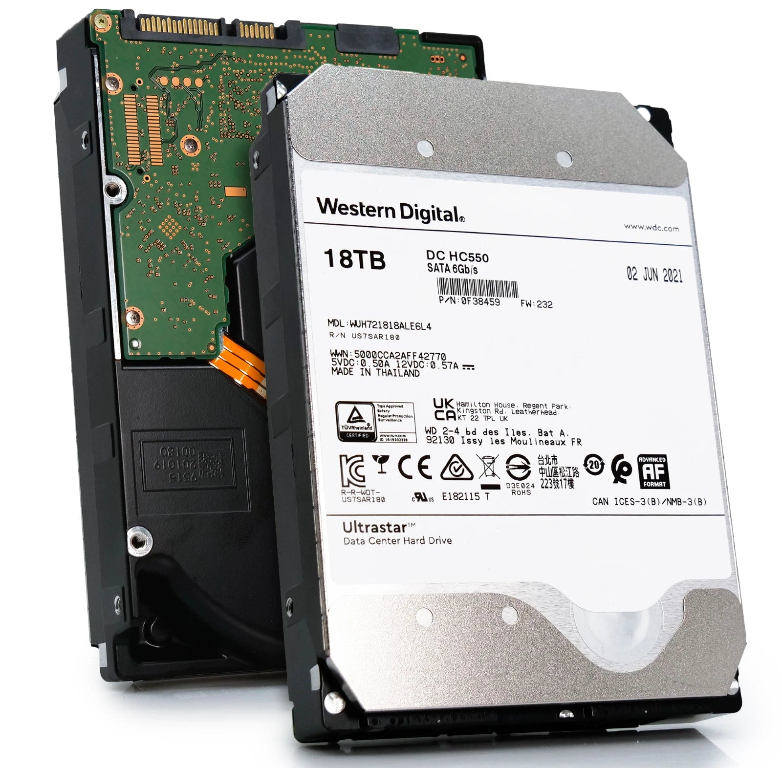 WD Ultrastar DC HC550 18TB 7.2K SATA 6Gb/s 3.5" HDD - WUH721818ALE6L4 0F38459