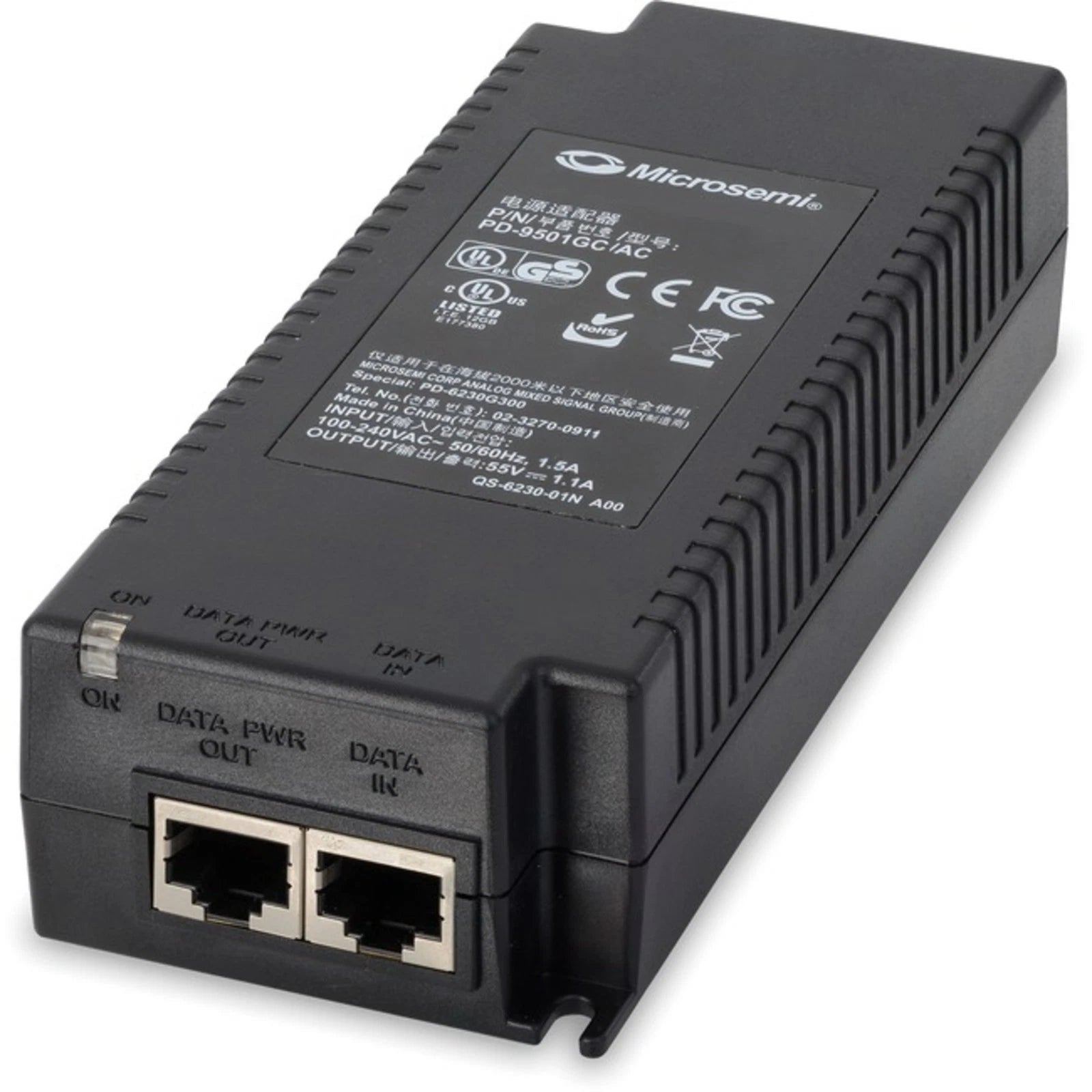 Microchip Technology - PD-9501GC/AC-US - Microchip PD-9501GC PoE Injector with