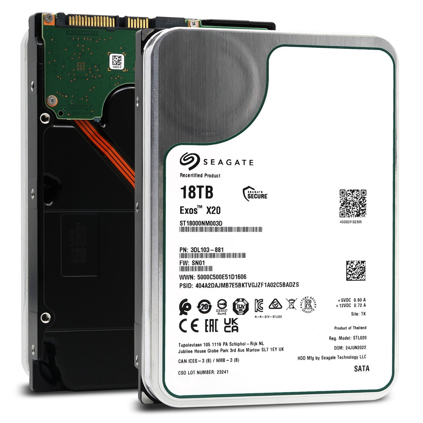 DEFECTIVE Seagate Exos X20 18TB SATA 6Gbs 35 G3D
