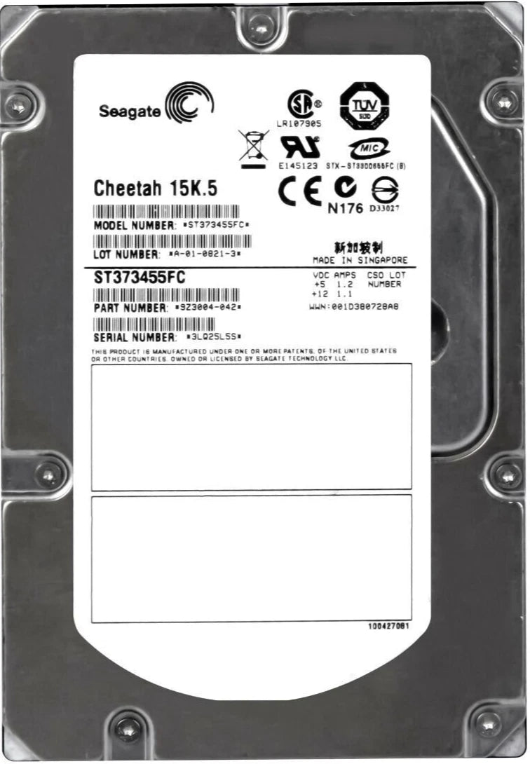 Hard Drive Seagate Cheetah 15K.5 ST373455FC 73GB 15000RPM 8MB FC 3.5'' Inch