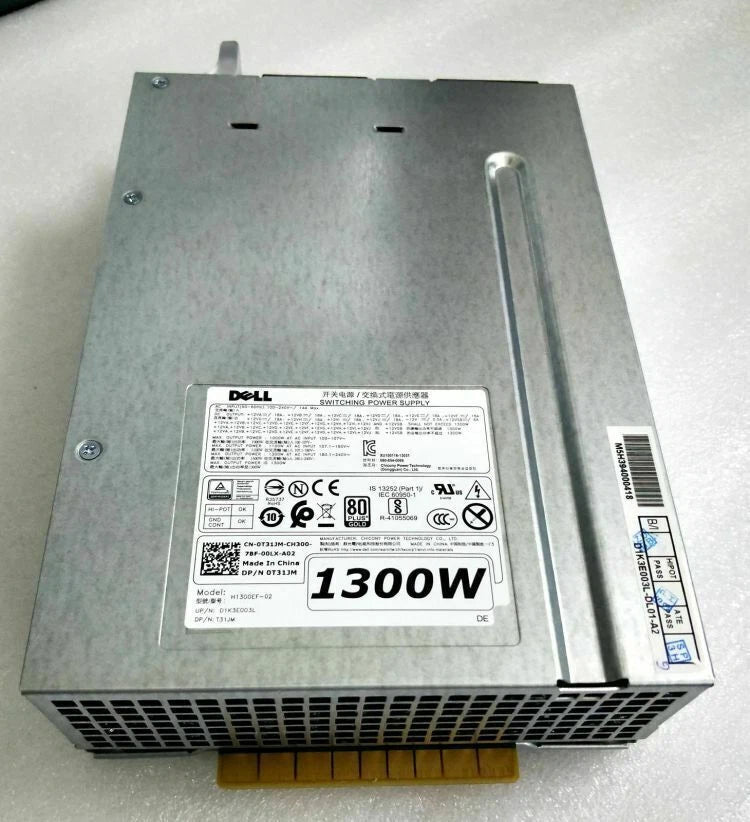 H1300EF-02 1300w server PSU For DELL T7910 T5810 T7810 0FT7T6 T31JM 0V5K16 DHL
