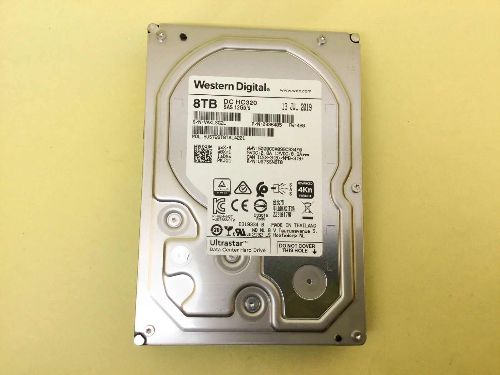 WD Ultrastar DC HC320 8TB SAS 12Gb/s 3.5in HDD HUS728T8TAL4201