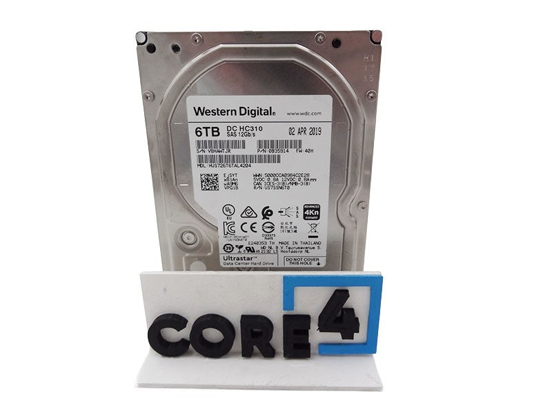 WD HUS726T6TAL5204 6TB 12GBPS HC310 SAS 3.5IN HDD