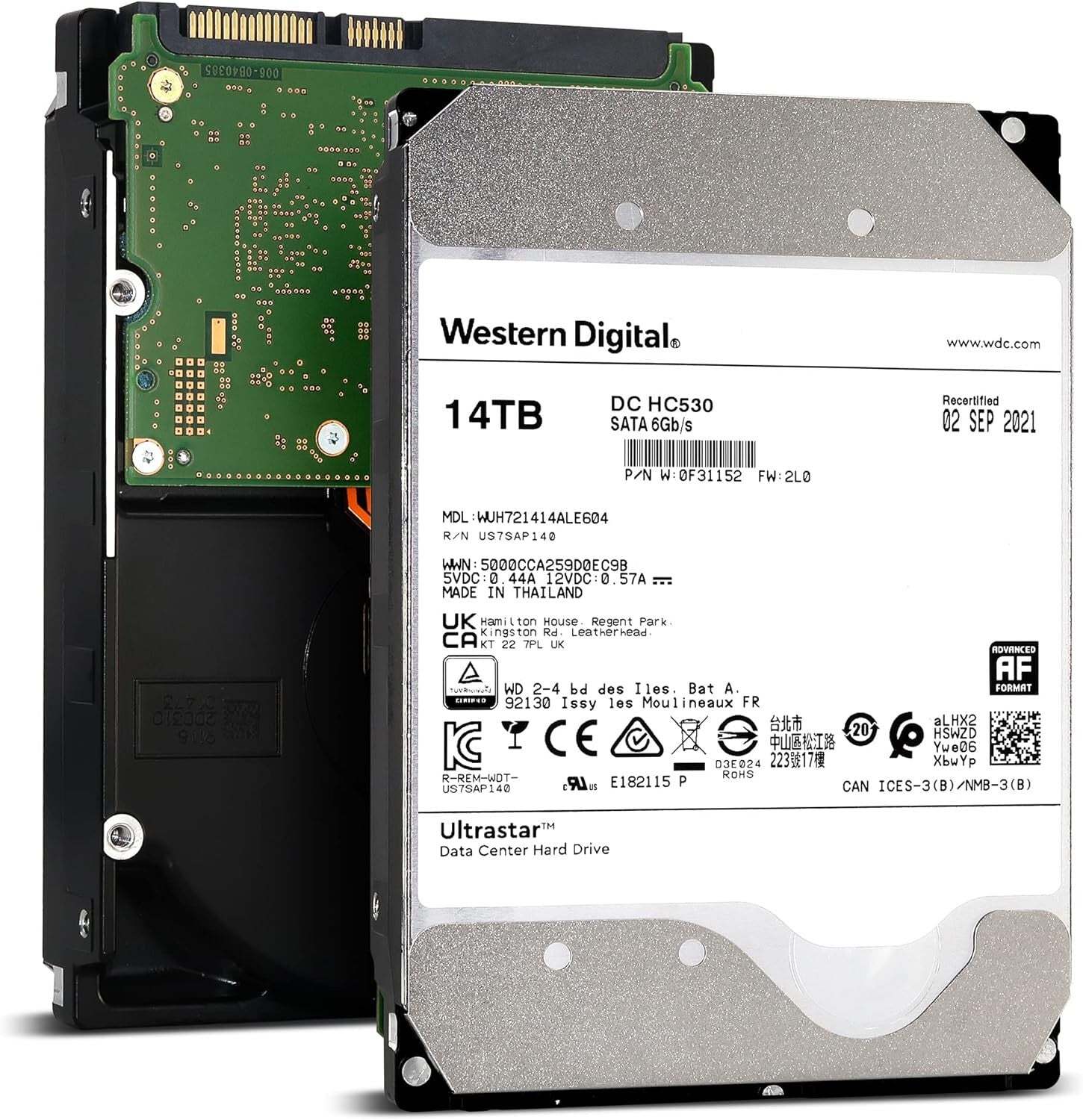 WD HC530 WUH721414ALE604 14TB SATA 6G 35 7200RPM Enterprise Hard Drive G2U