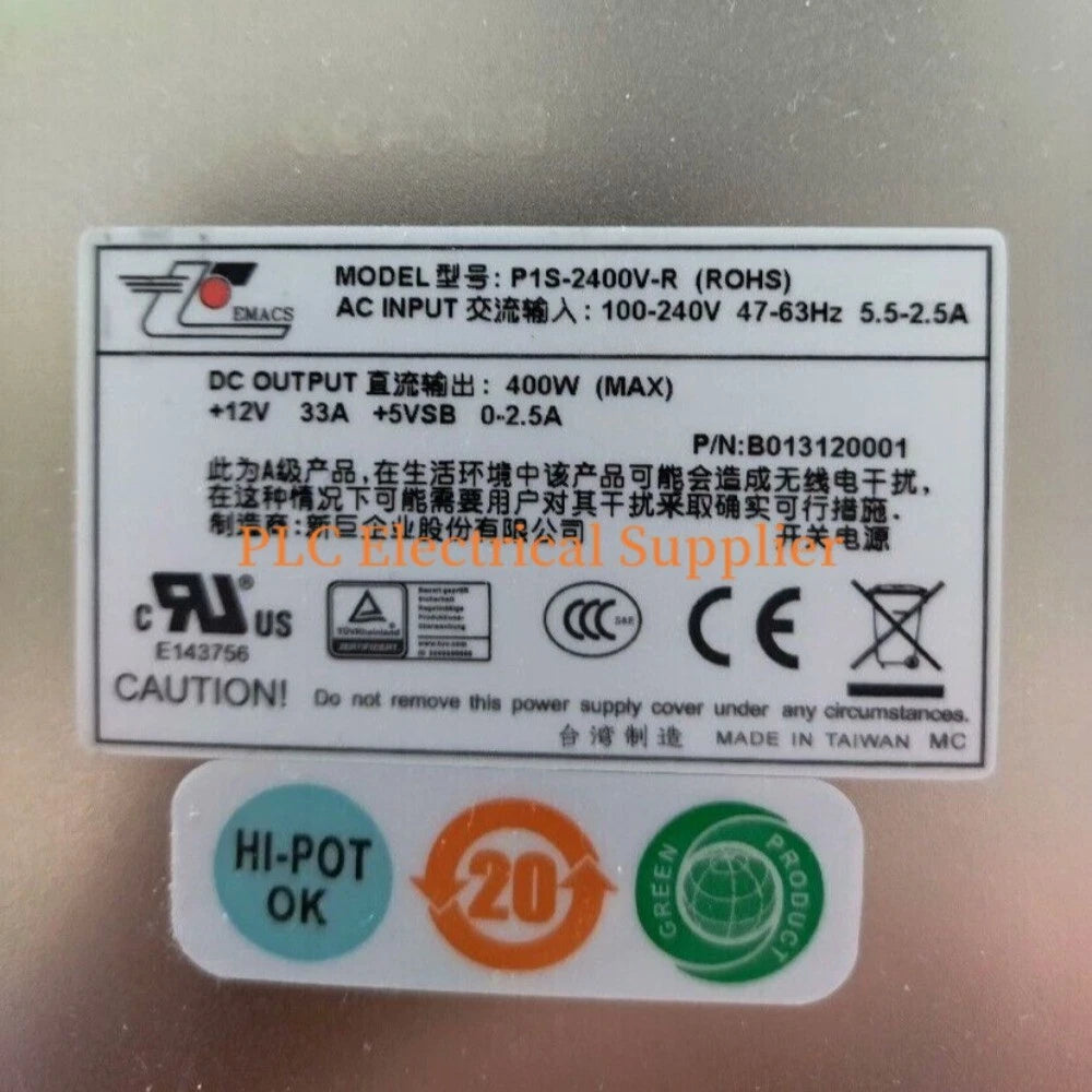 EMACS P1S-2400V-R Hot Swap 400W Server Power Supply Fully Tested