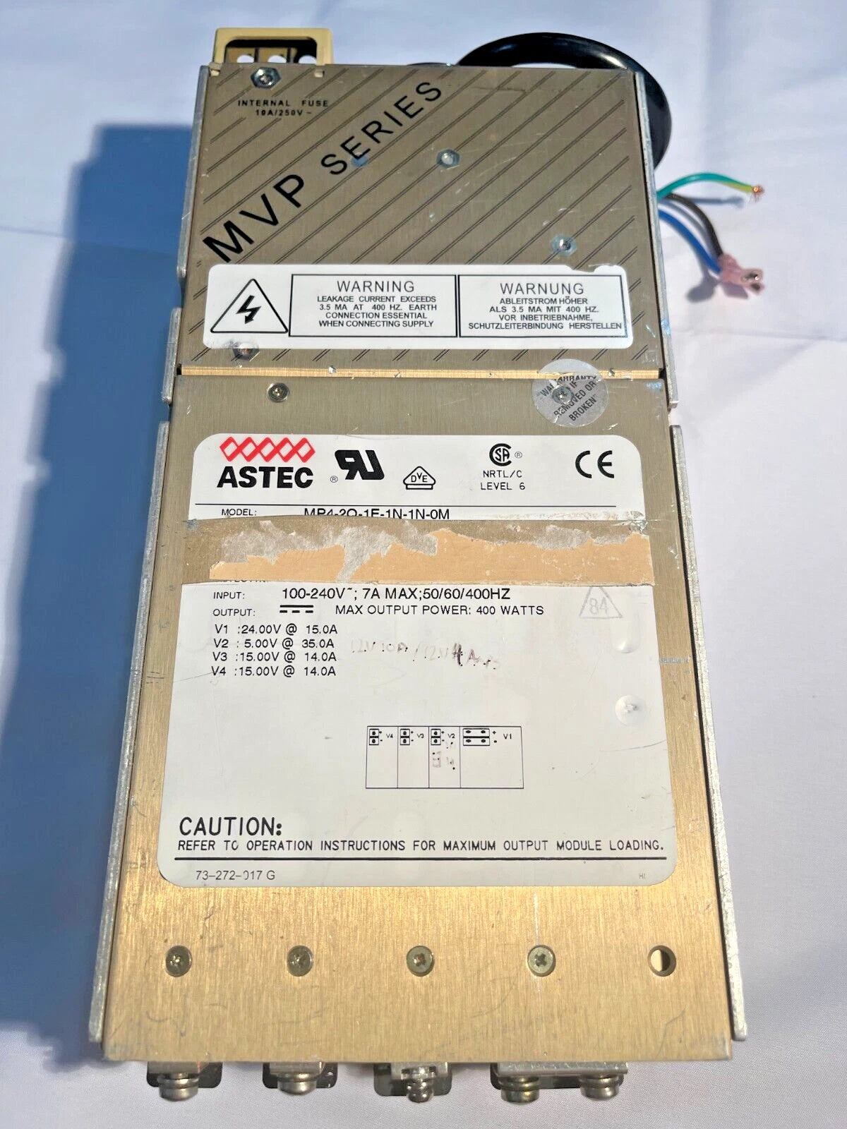 ASTEC MVP SERIES Model MP4-2Q-1F-1N-1N-0M Power Supply