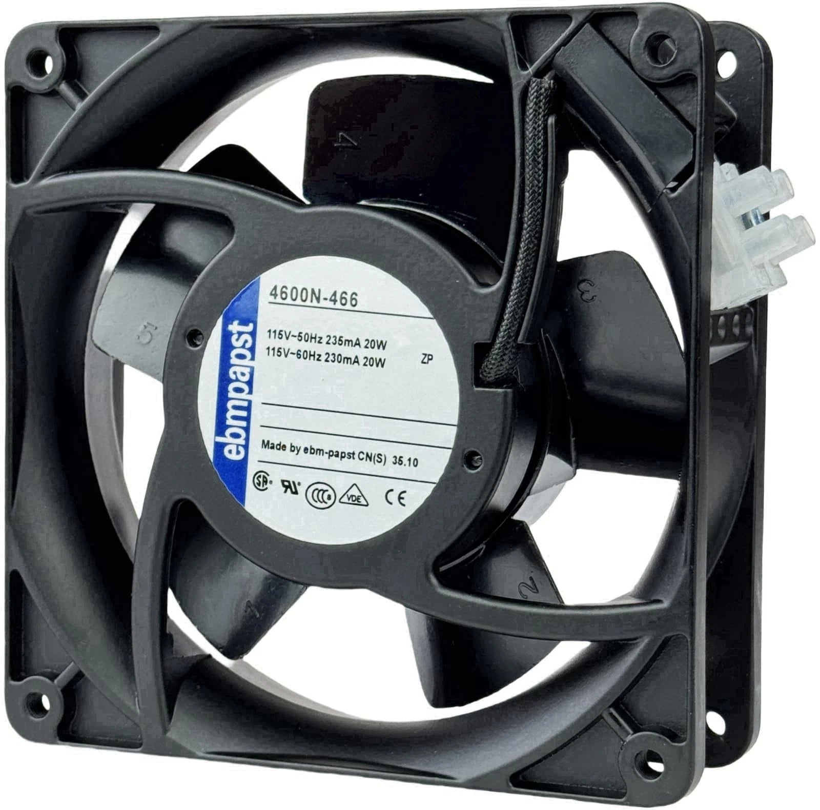 for ebmpapst 4600N-466 Axial Fan,115V 20W 106CFM Industrial Cooling Fan All-M...