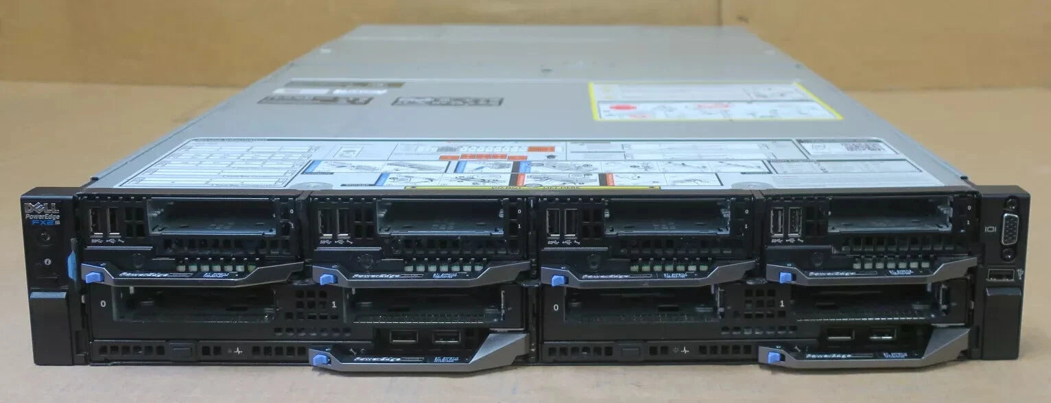 Dell PowerEdge FX2S Switched 6-Slot Chassis 4x FC430 + 2x FC630 Node Servers
