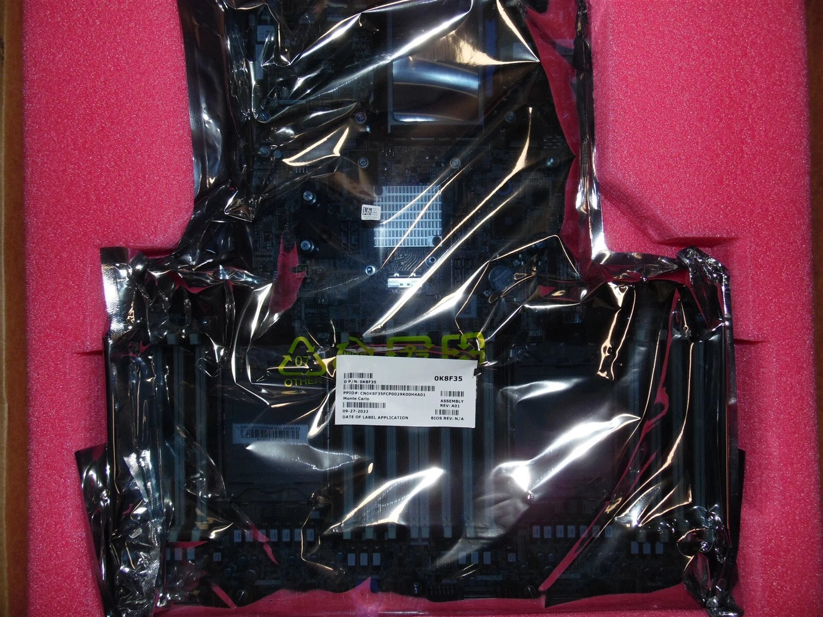 DELL EMC POWEREDGE R750 SERVER MOTHERBOARD SYSTEM MAIN BOARD K8F35