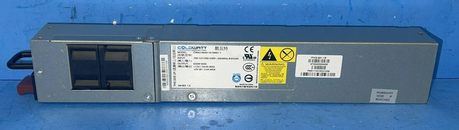 CWA2-0650-10-SM01-1 SUPERMICRO PWS-651-1R COLDWATT 650W Hot Swap Power Supply