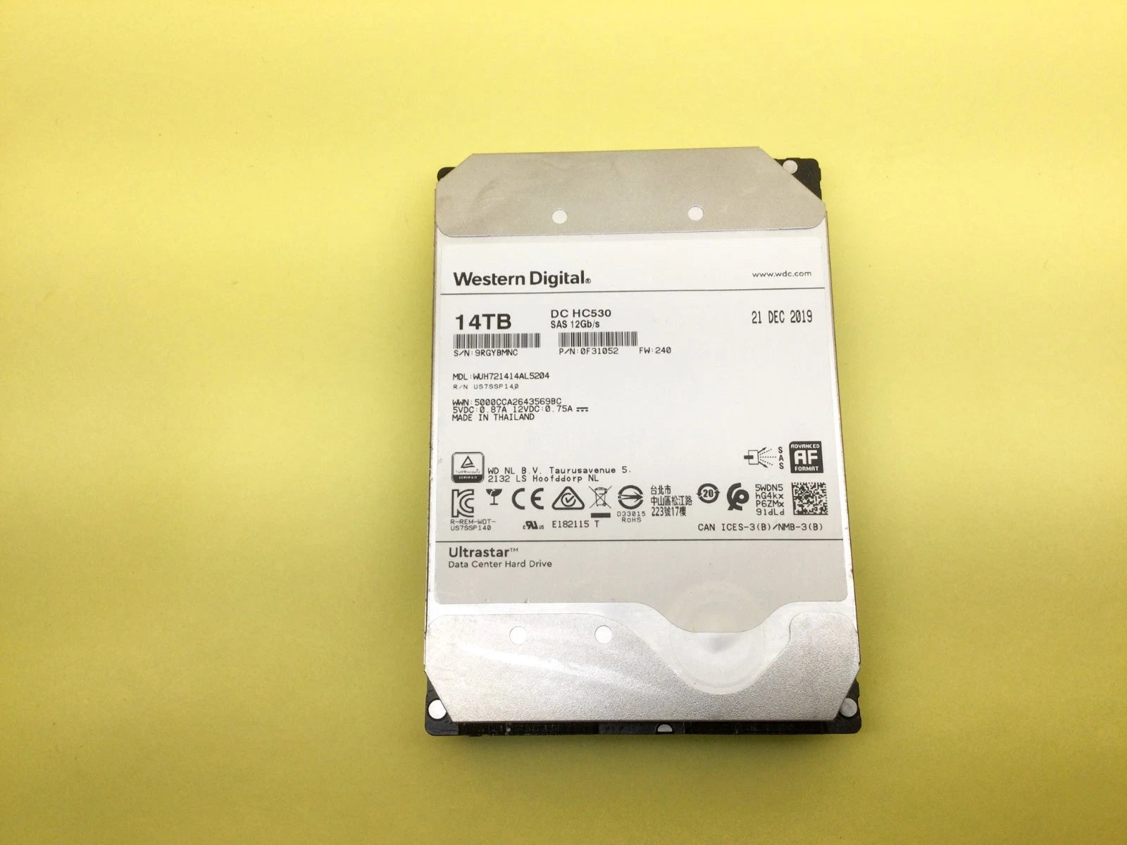 WD HGST Ultrastar DC HC530 14TB 7200rpm 3.5in SAS 12Gbps HDD WUH721414AL5204
