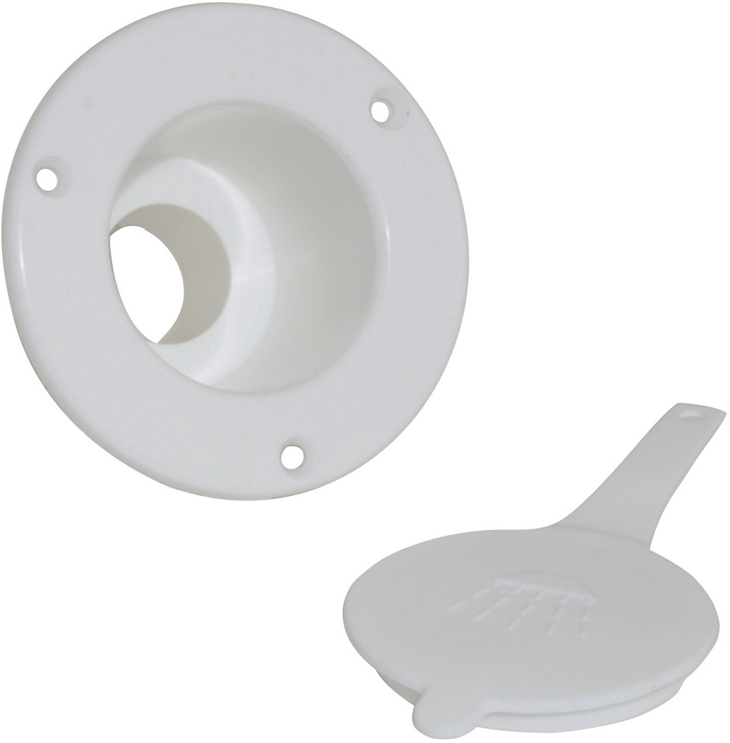 Scandvik 10252 Replacement Cap, White, f/Horizontally Mounted Recessed Showers 10055, 10275, 10298, 10826