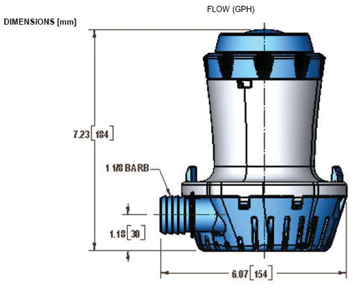 Shurflo 358-100-10 Heavy Duty Bilge Pump, 1500 GPH, 24V