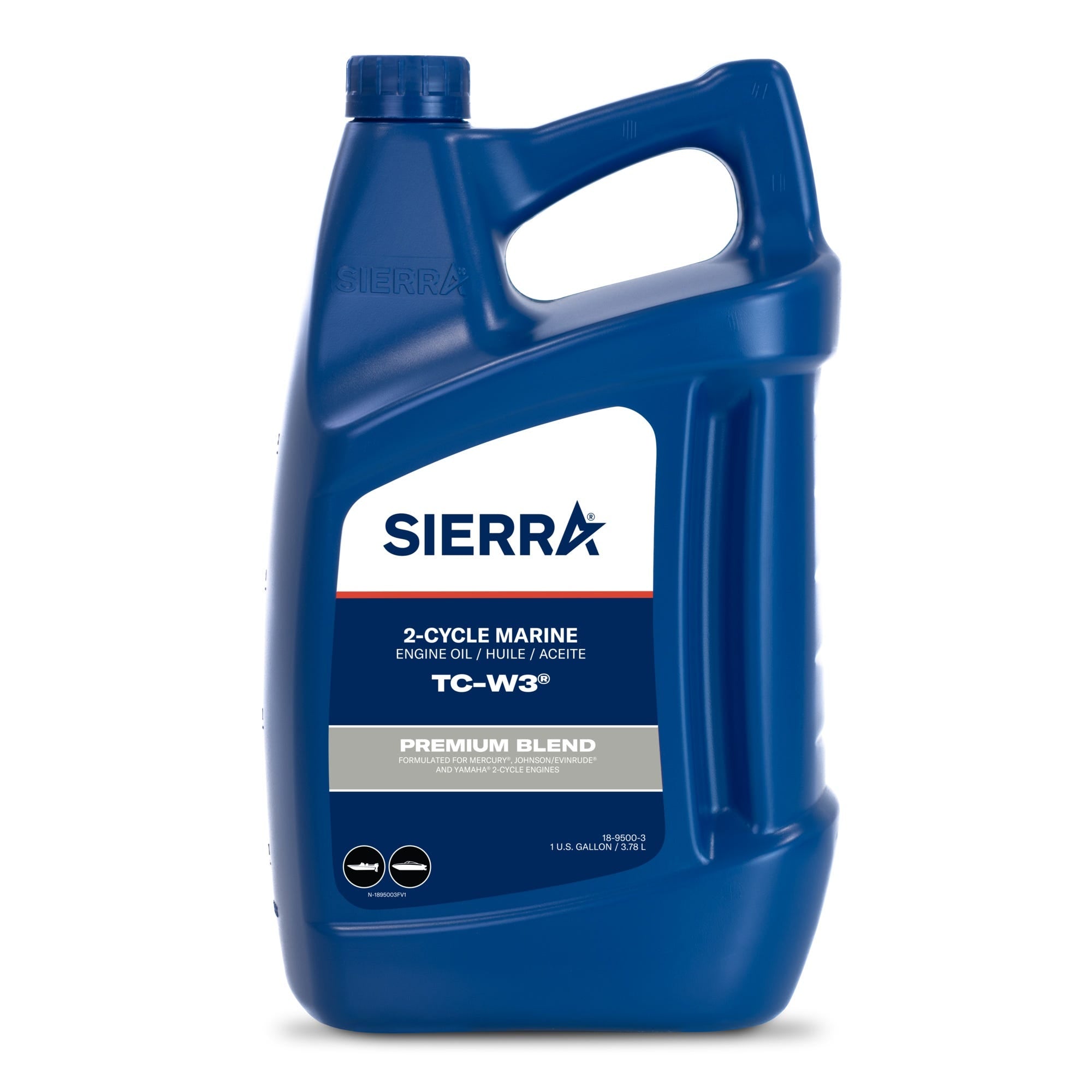 Sierra 18-9500-3 Blue Premium TC-W3 2 Cycle Engine Oil, Gal