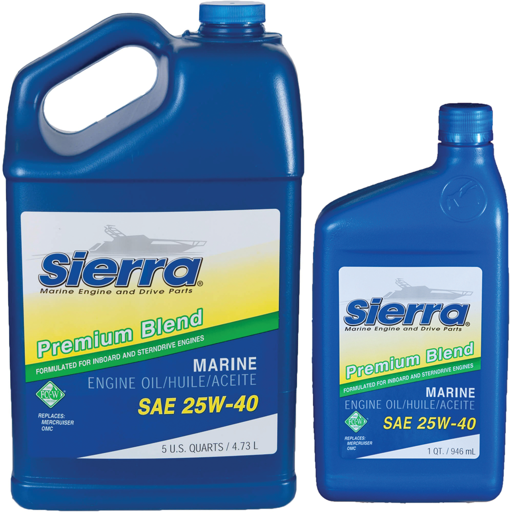 Sierra 18-9400-4 Oil-25W40 FCW I/O-I/B, 5 Qt.